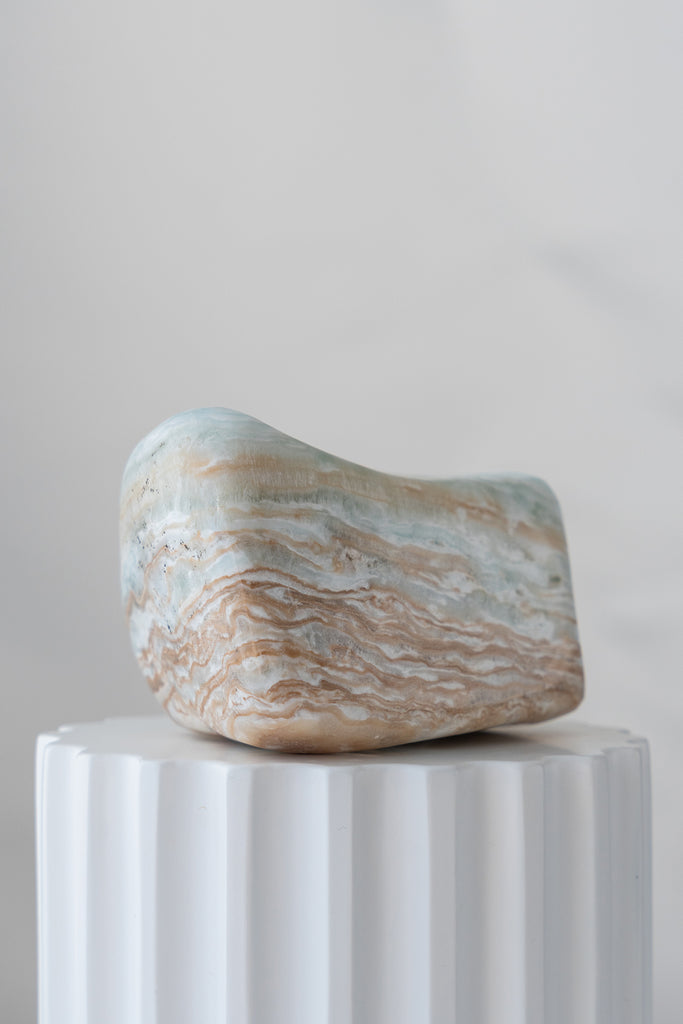 Caribbean Blue Calcite freeform