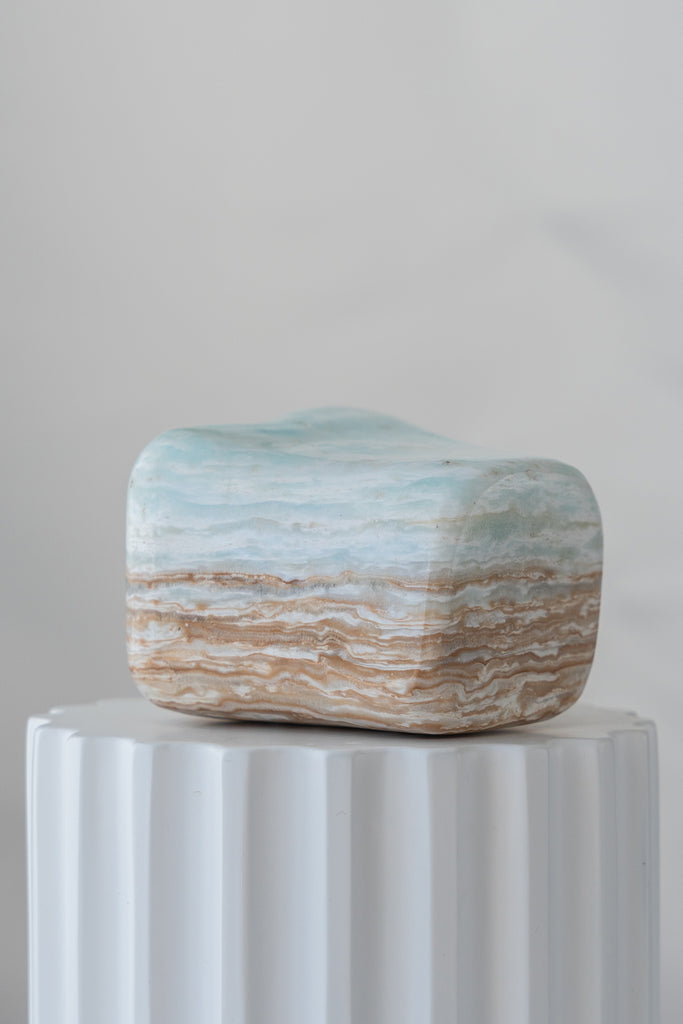 Caribbean Blue Calcite freeform