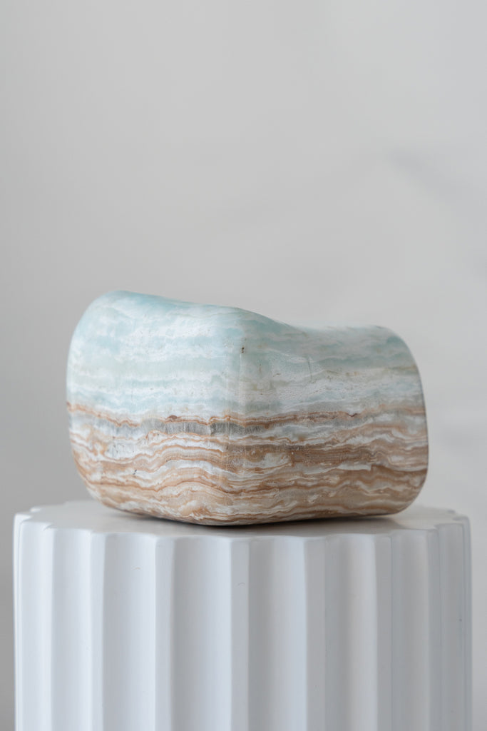 Caribbean Blue Calcite freeform