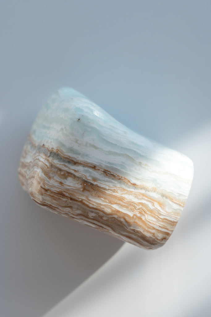Caribbean Blue Calcite freeform