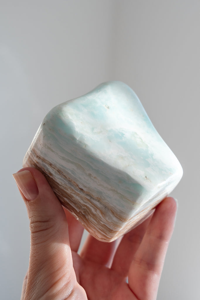 Caribbean Blue Calcite freeform