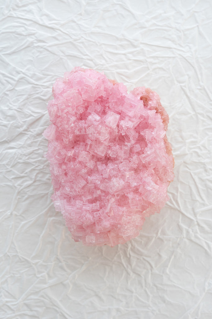 Pink Halite Cluster Specimen Crystal