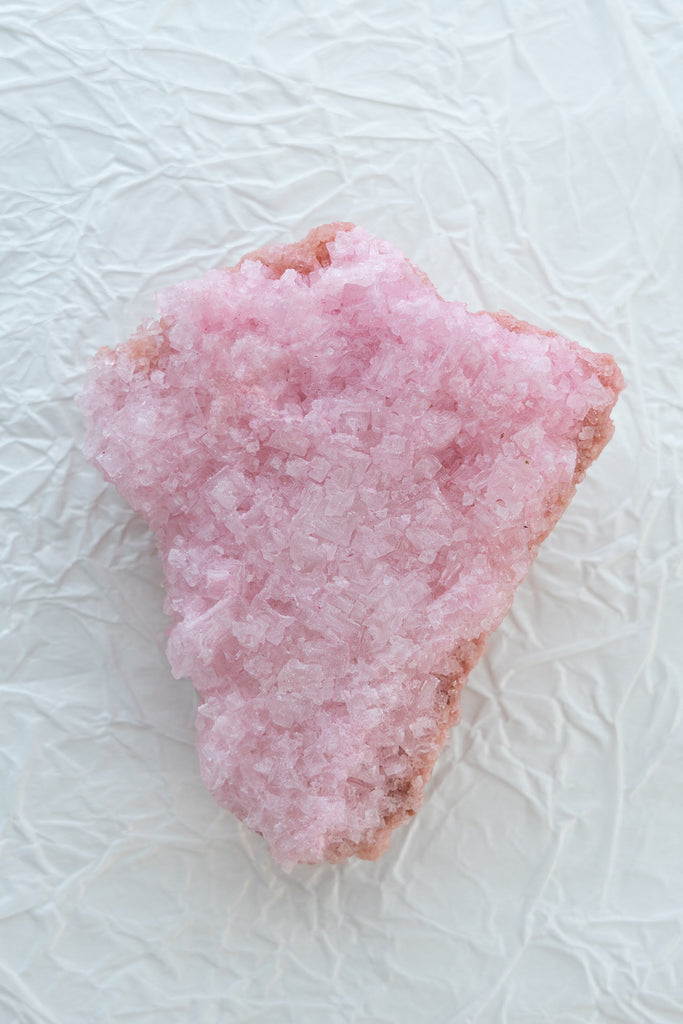 Pink Halite Cluster Specimen Crystal
