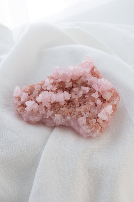 Pink Halite Cluster Specimen Crystal