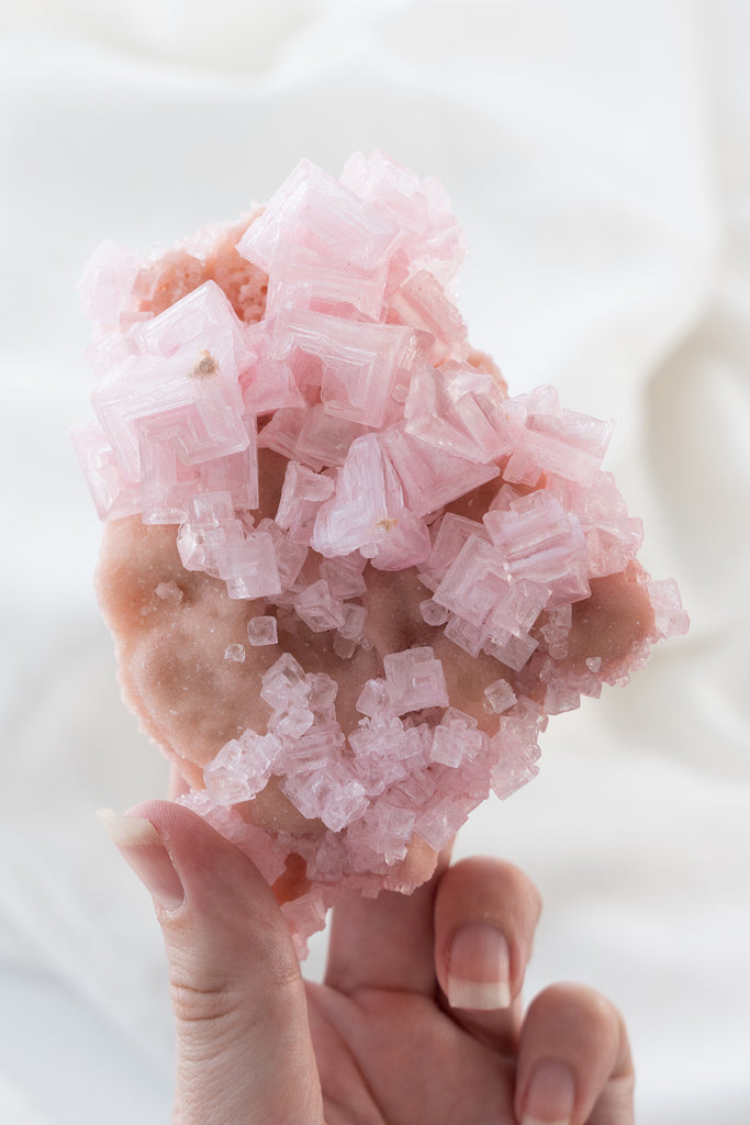 Pink Halite Cluster