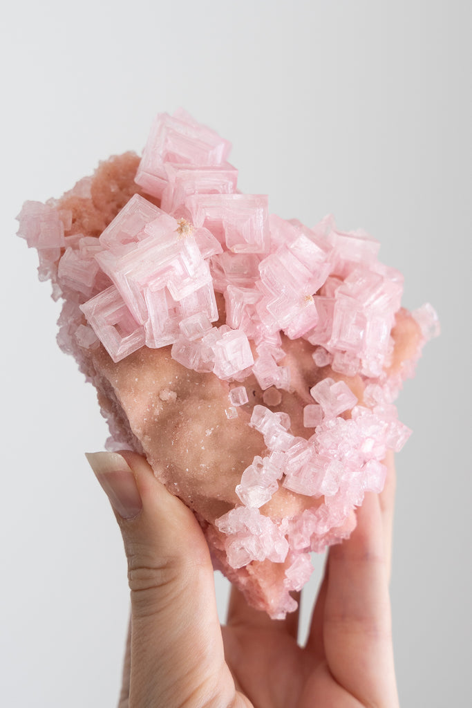 Pink Halite Cluster