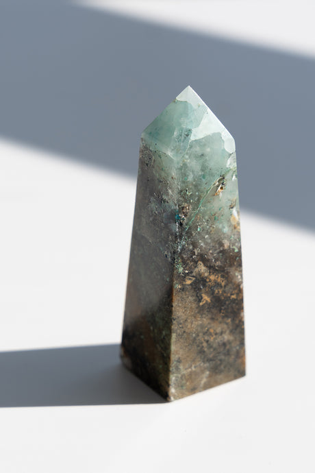 chrysocolla quartz point