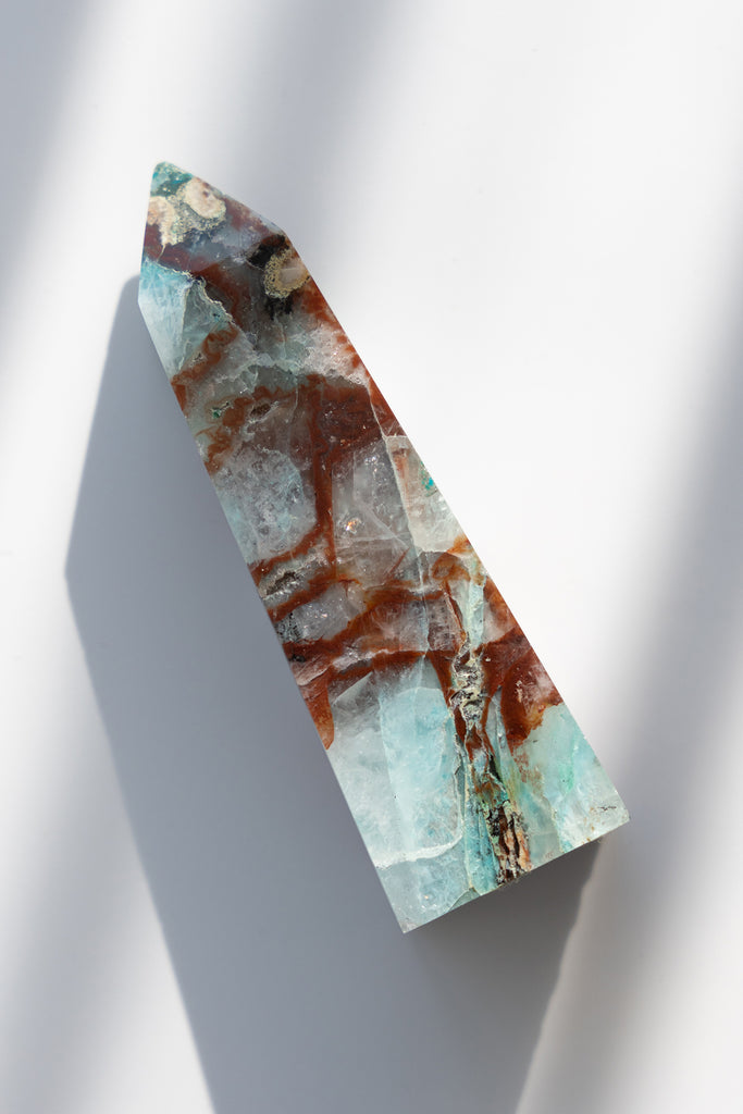chrysocolla quartz point