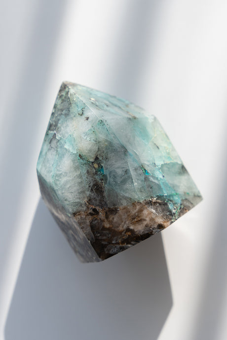 chrysocolla quartz freeform crystal