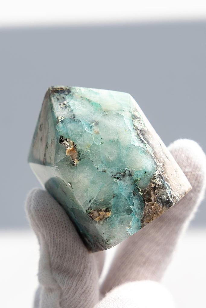 chrysocolla quartz freeform crystal