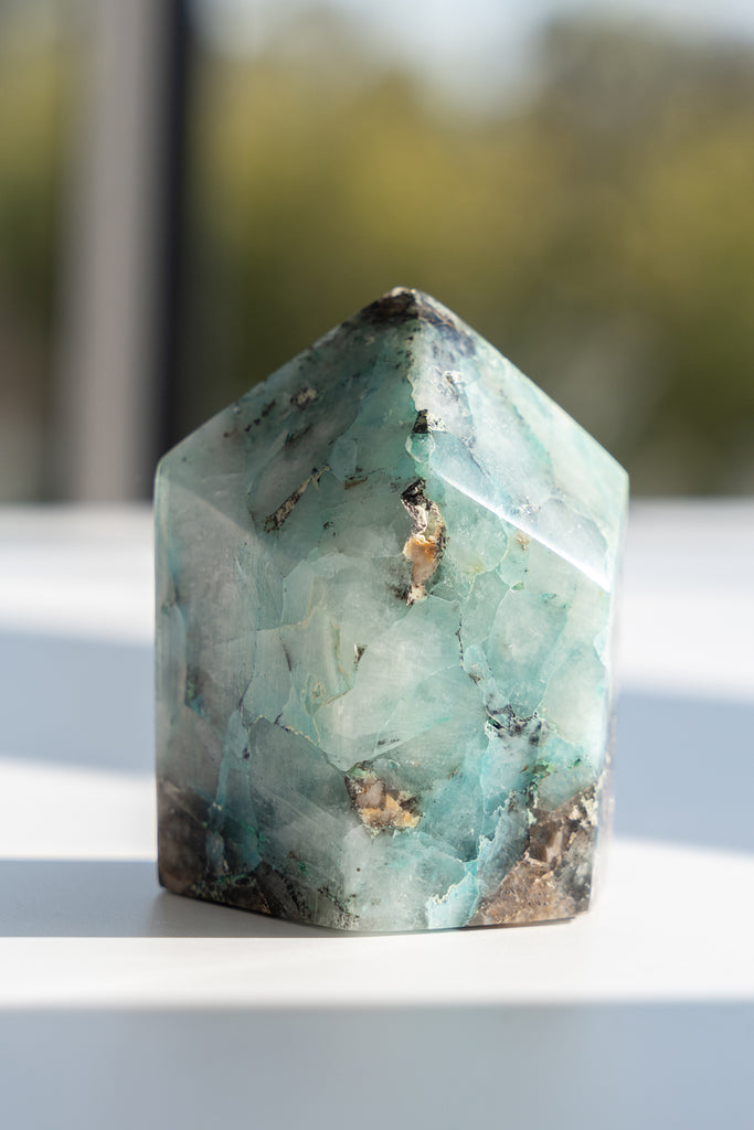 chrysocolla quartz freeform crystal