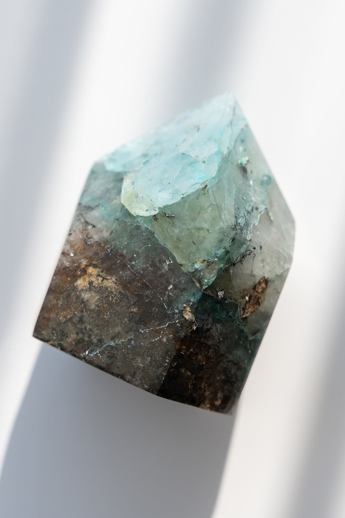 chrysocolla quartz freeform crystal