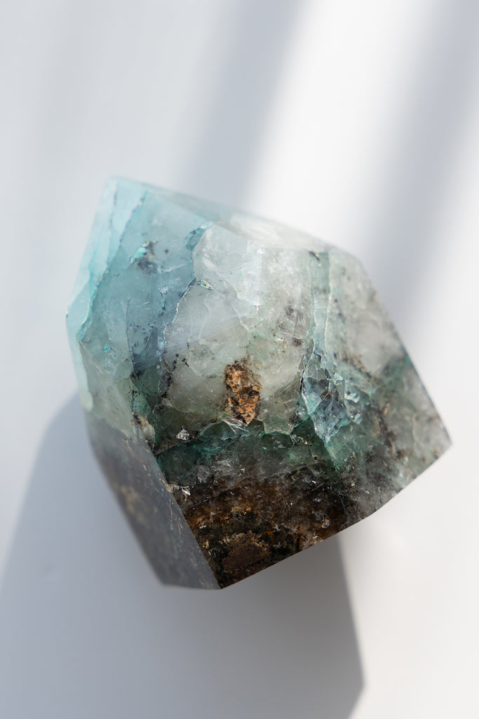 chrysocolla quartz freeform crystal