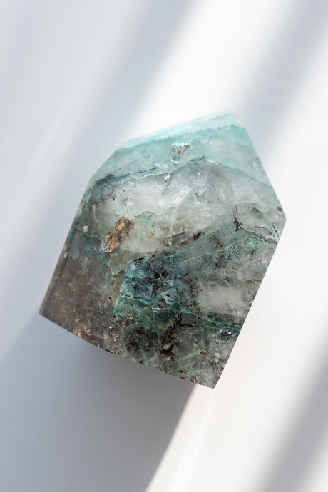 chrysocolla quartz freeform crystal