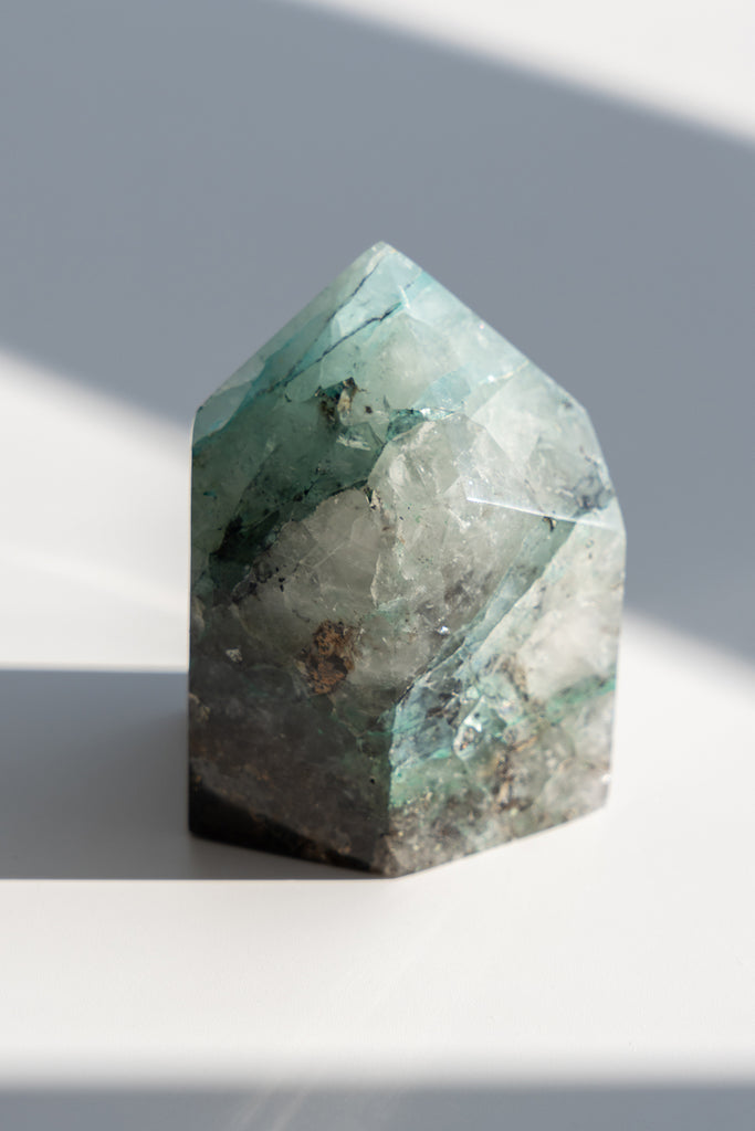chrysocolla quartz freeform crystal
