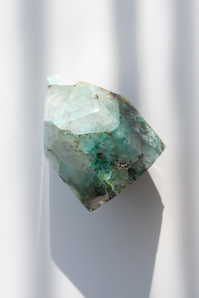 quantum Quattro chrysocolla freeform point