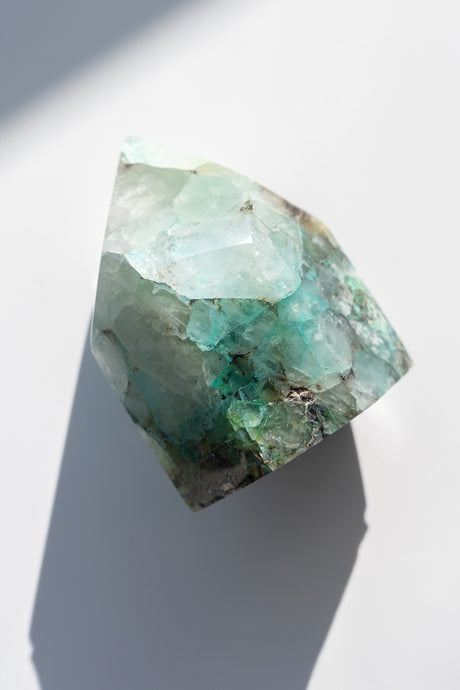 quantum Quattro chrysocolla freeform point