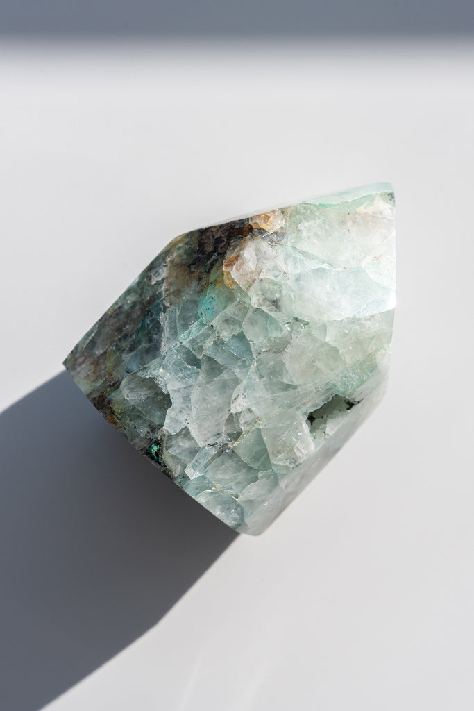 quantum Quattro chrysocolla freeform point