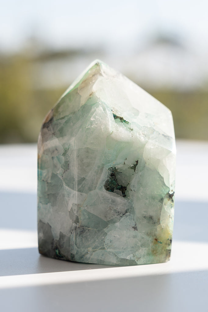 quantum Quattro chrysocolla freeform point