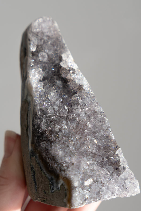 Rainbow Grey Amethyst Cutbase - 383g