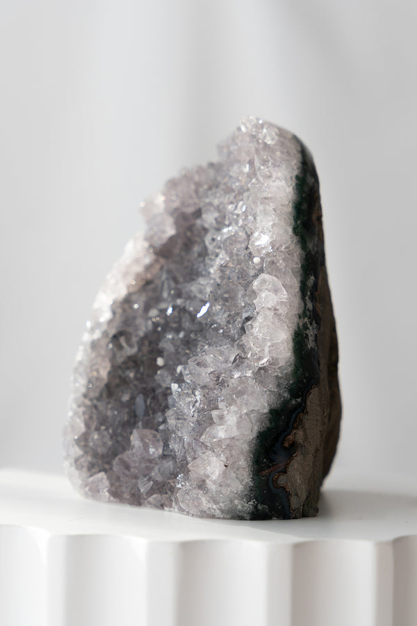 Rainbow Grey Amethyst Cutbase - 469g