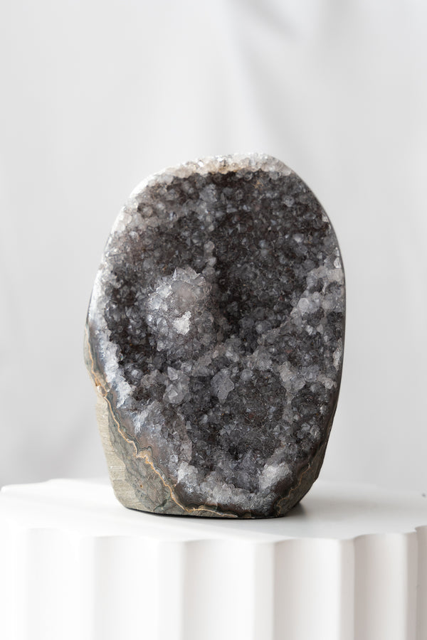 Rainbow Grey Amethyst Cutbase - 676g