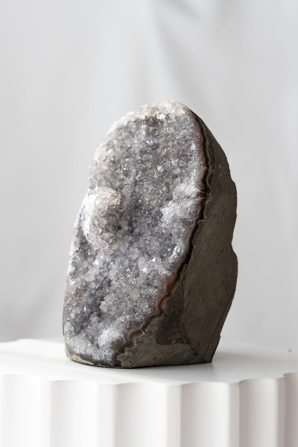 Rainbow Grey Amethyst Cutbase - 676g