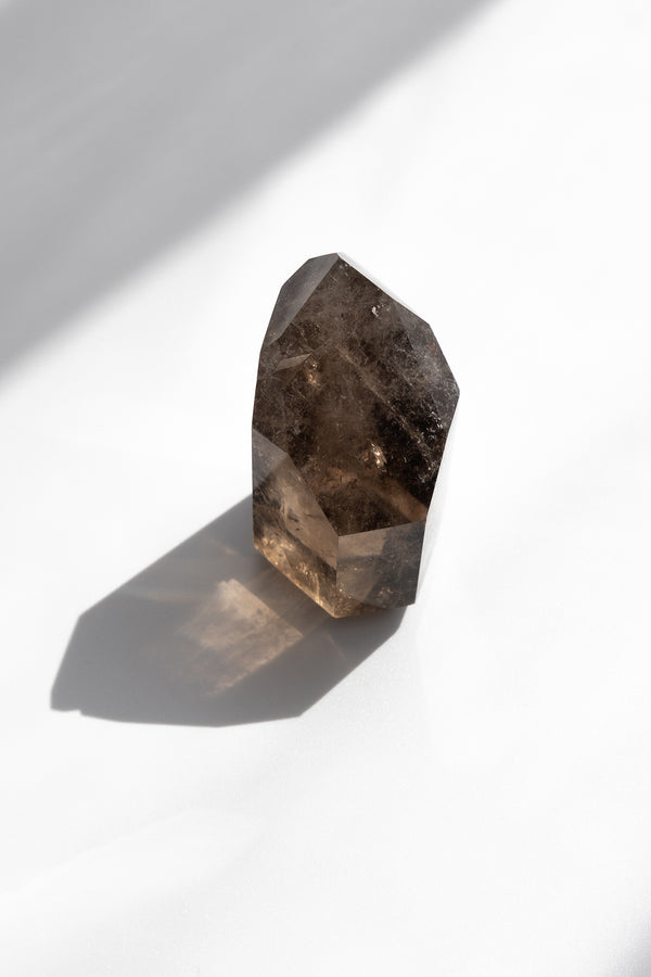 Smoky crystal on a white background