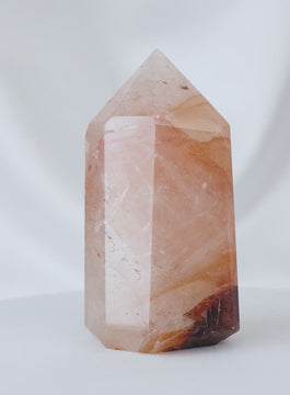 hematoid quartz fire quartz point video