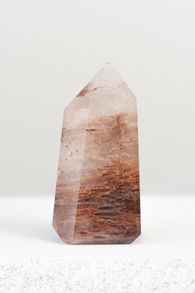 hematoid quartz fire quartz point
