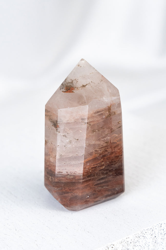 hematoid quartz fire quartz point