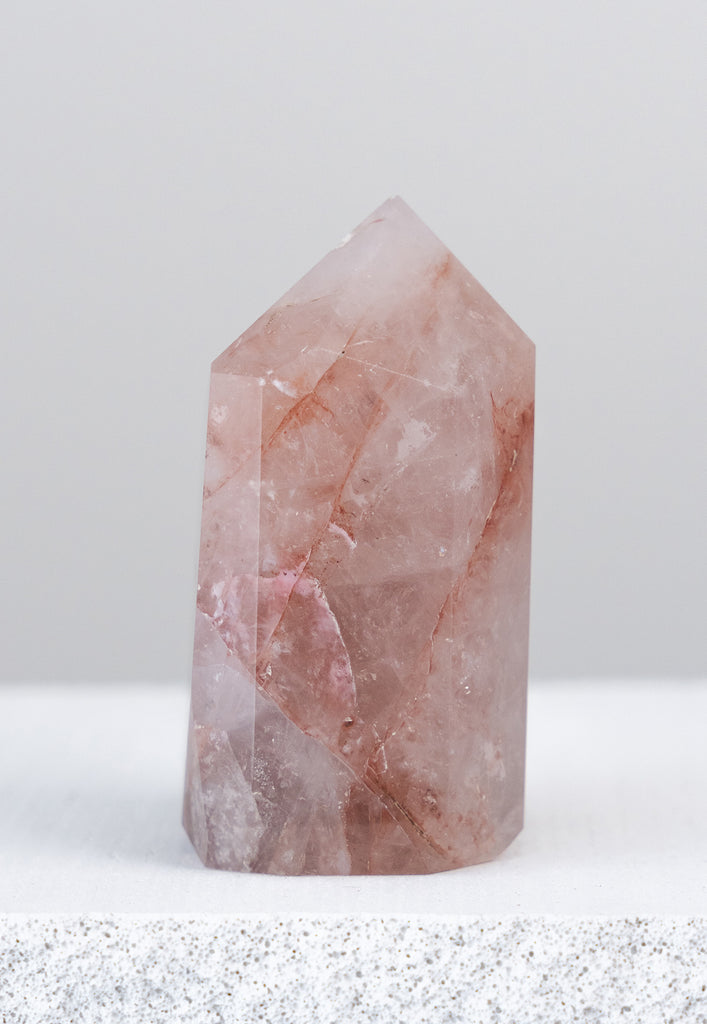 hematoid quartz fire quartz point