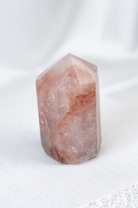 hematoid quartz fire quartz point