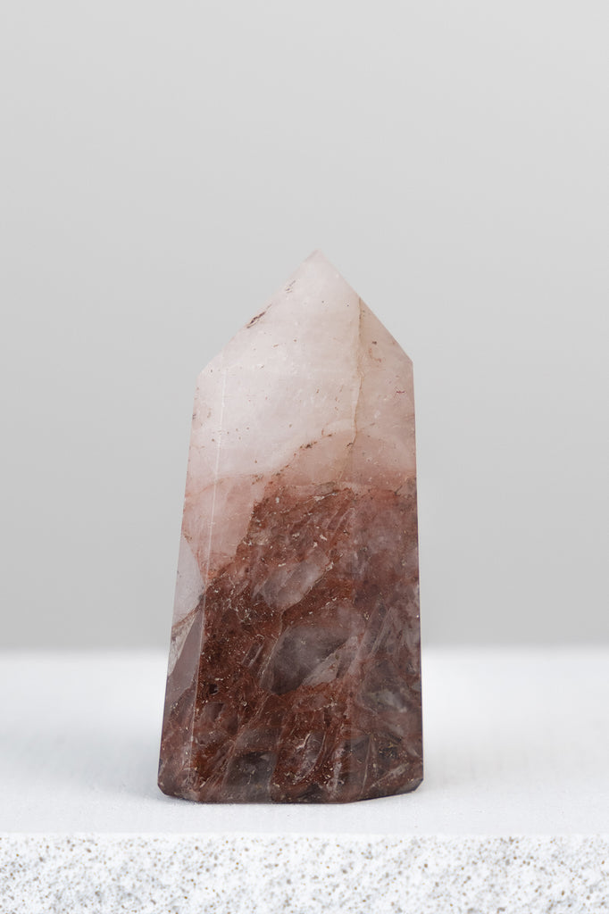 hematoid quartz fire quartz point