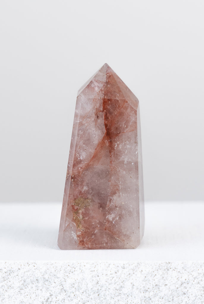 hematoid quartz fire quartz point