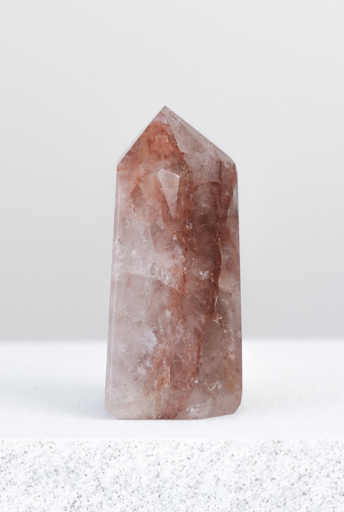 hematoid quartz fire quartz point