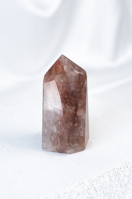 hematoid quartz fire quartz point