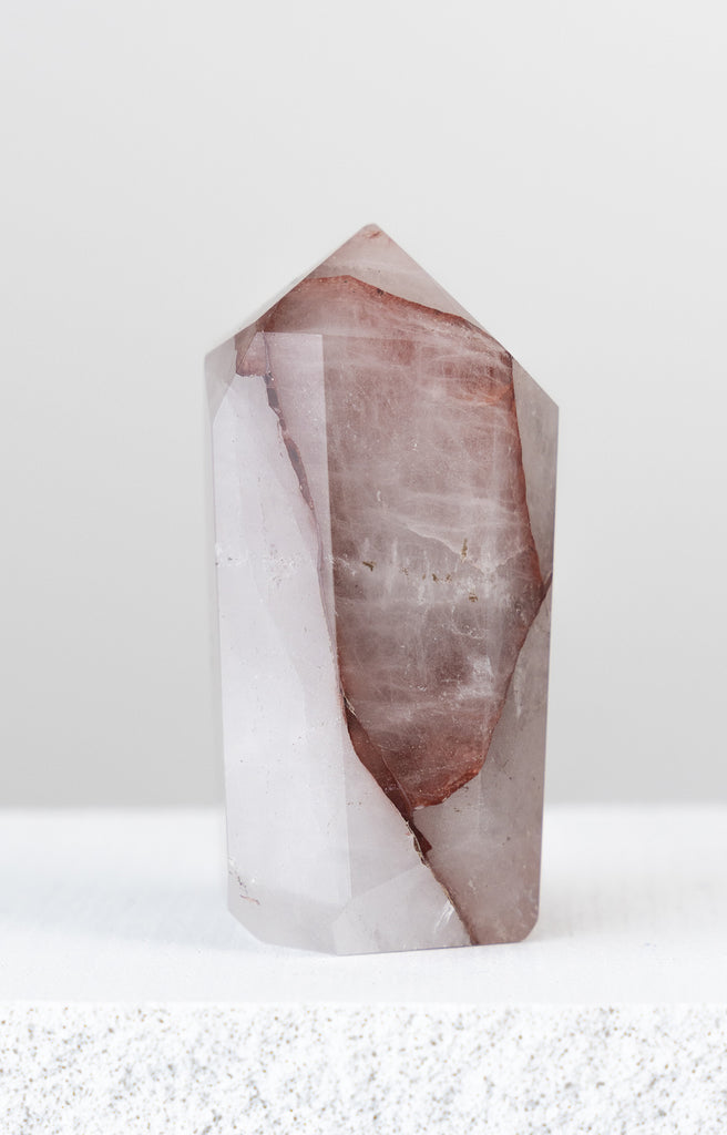 hematoid quartz fire quartz point