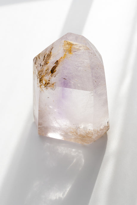 Included Quartz Freeform Point with Amethyst