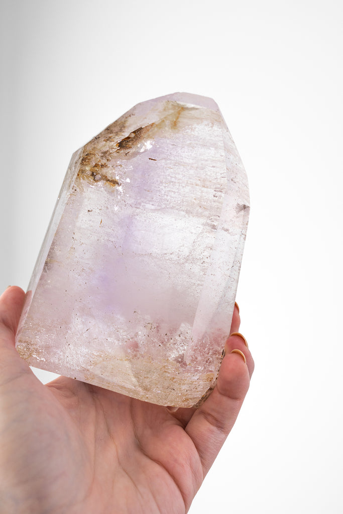 Included Quartz Freeform Point with Amethyst