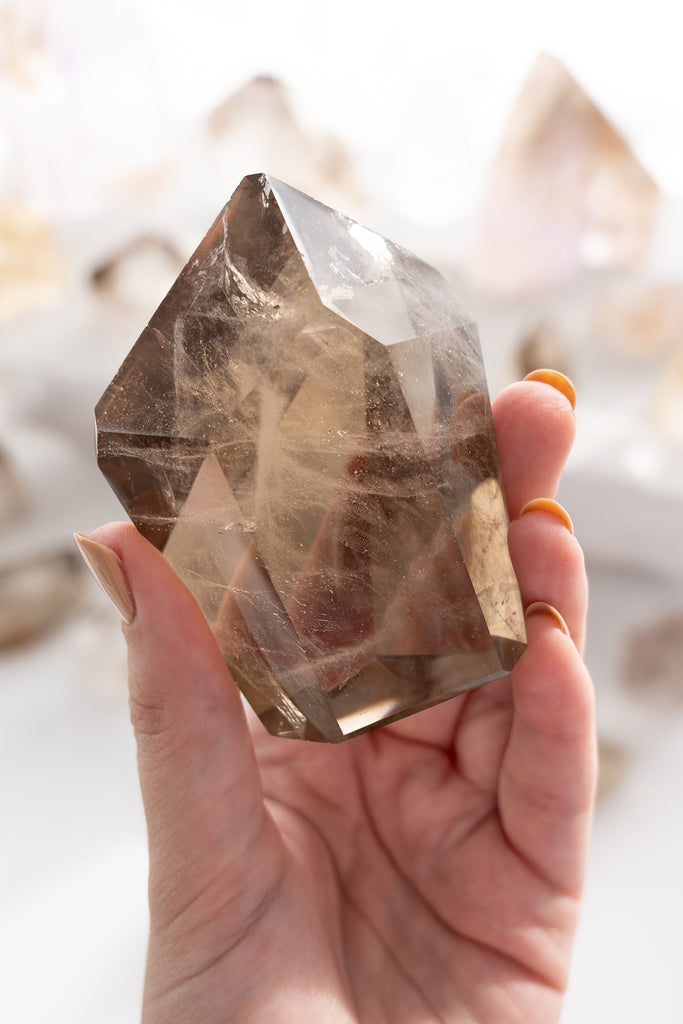 Smokey Quartz Faceted Point
