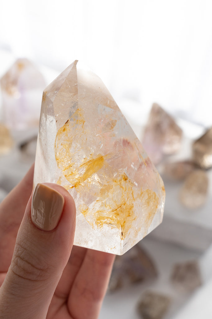 Included Quartz Freeform Point