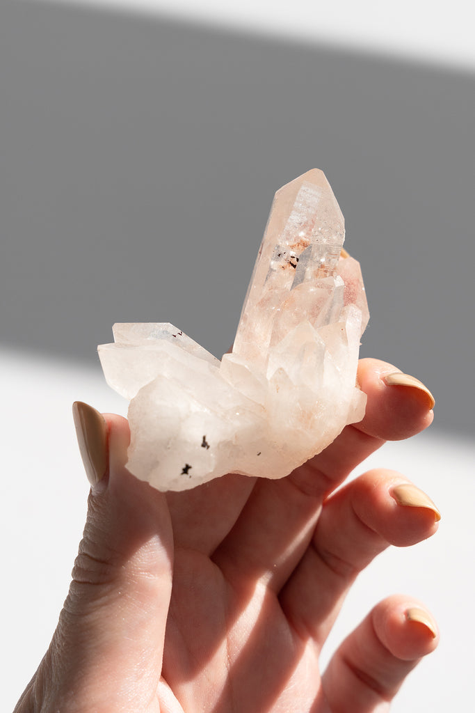 Pink Himalayan Samadhi Quartz Cluster