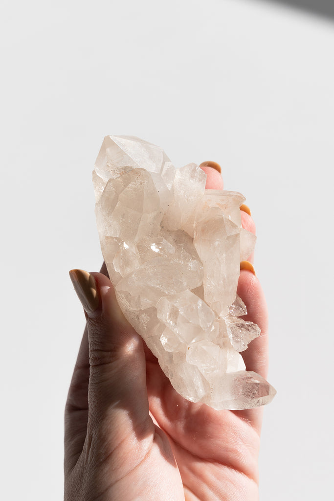 Pink Himalayan Samadhi Quartz Cluster