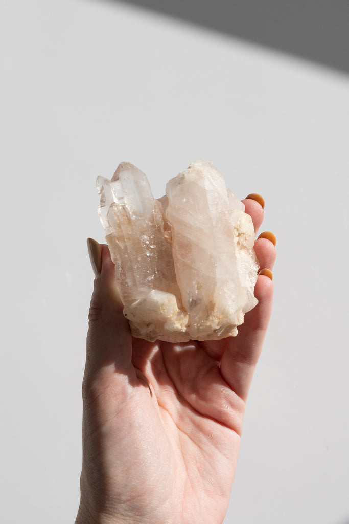 Pink Himalayan Samadhi Quartz Cluster