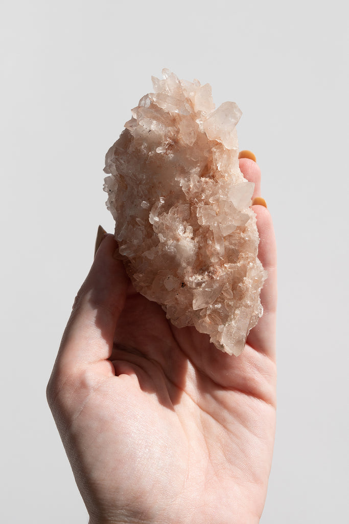 Pink Himalayan Samadhi Quartz Cluster
