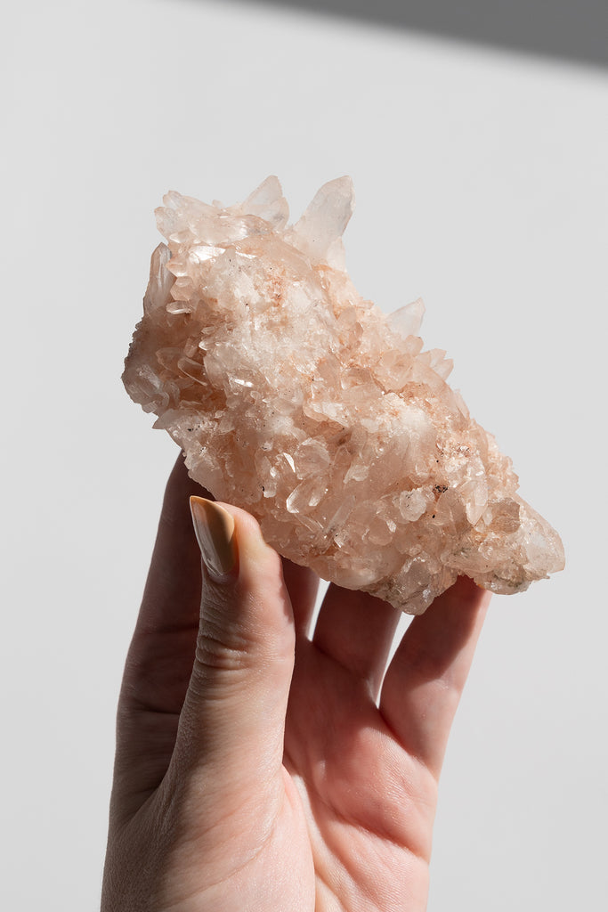 Pink Himalayan Samadhi Quartz Cluster