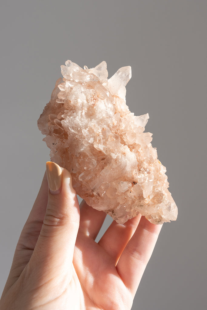 Pink Himalayan Samadhi Quartz Cluster