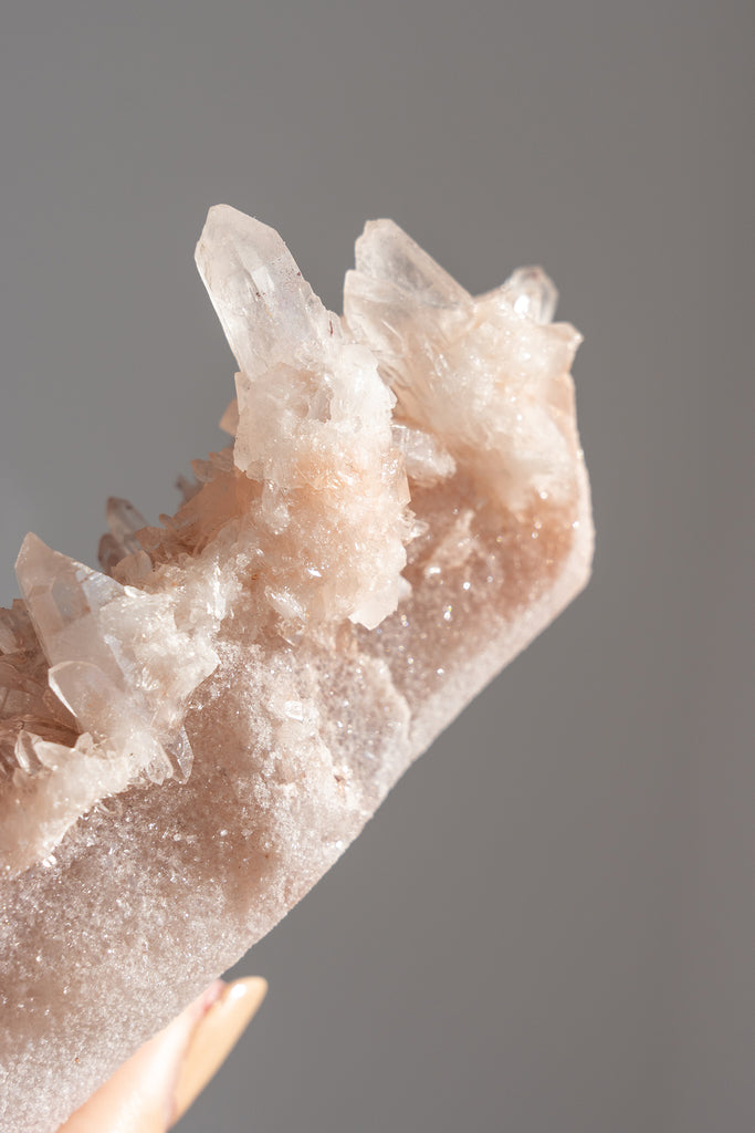 Pink Himalayan Samadhi Quartz Cluster