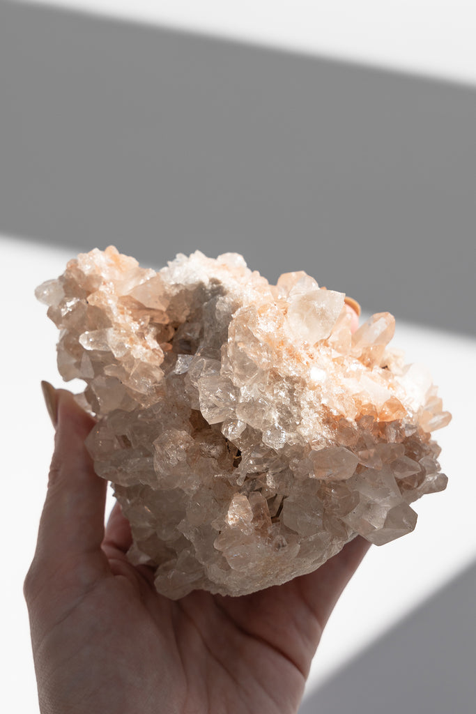 Pink Himalayan Samadhi Quartz Cluster